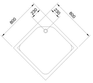 Душевой поддон Royal Bath 80x80см белый RB80HP